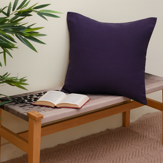 Blue Woven Dot Cushion Cover 18x18 – Elegant Decorative Throw Pillow for Sofa, Bed & Living Room