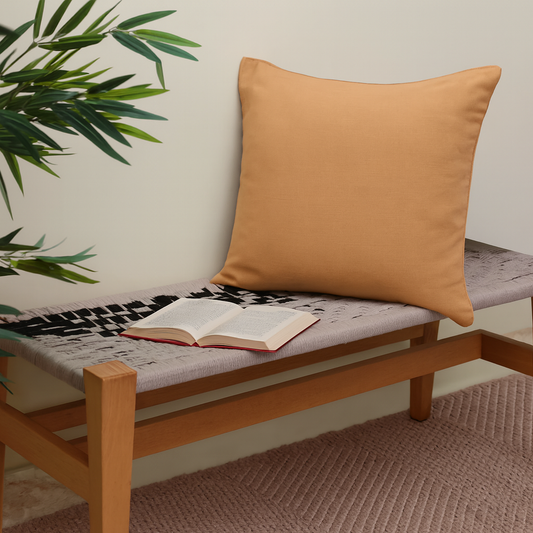 Beige Textured Cushion Cover 18x18 – Elegant Neutral Decorative Throw Pillow for Sofa, Bed & Living Room