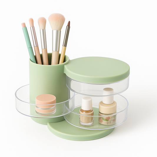 Rotating Cosmetic & Jewelry Organizer – Multi-Layer Swivel Storage Box