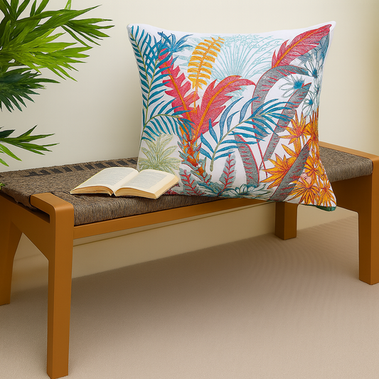 EB Rouge Red Cushion Cover 18x18 Emb