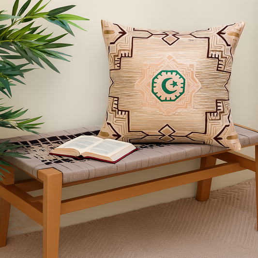 Willow Cushion Cover – Heritage Digital Print Decorative Pillow Case (18 x 18 Inches)
