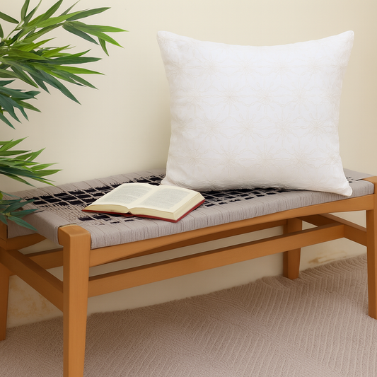 White Textures Cushion Cover 20x20"