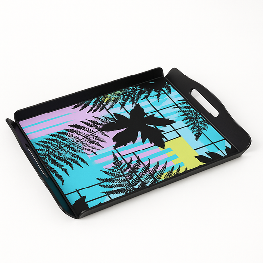 Magical Black AP Tray – Square Serving Tray with Handles