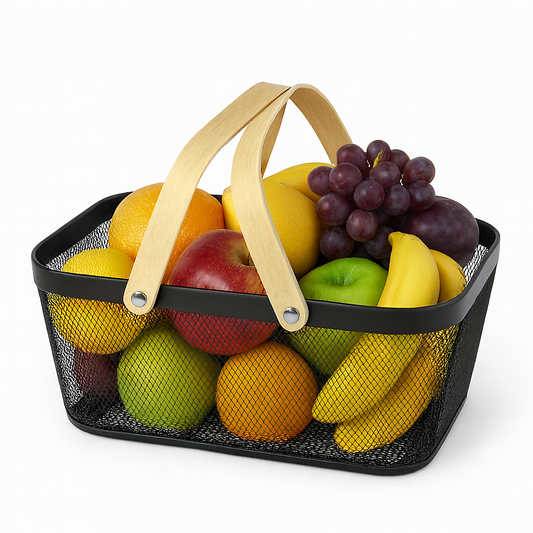 Fruit Basket with Bamboo Handle – 16 × 7 Inch