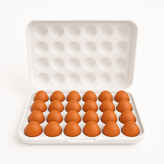 Egg Storage Box with Lid – 24 Egg Holder Container for Refrigerator