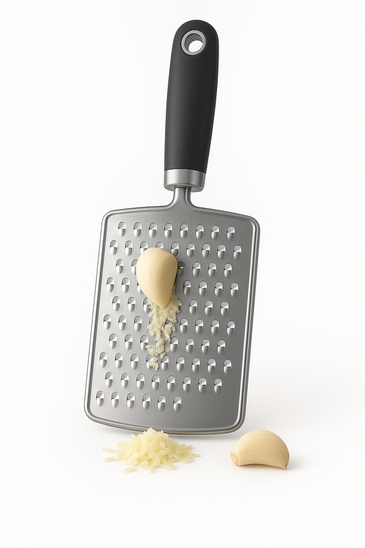 Multi-Purpose Stainless Steel Shredder with Small Holes – Fine Grater for Ginger, Garlic, Cheese & Zest