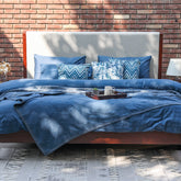 Blue Chev Bedding Set - Habitt