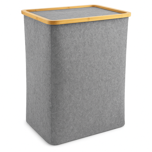 Laundry Basket – Cloth & Wooden Frame #13-2