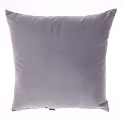 Velvet Filled Cushion 18x18" Grey