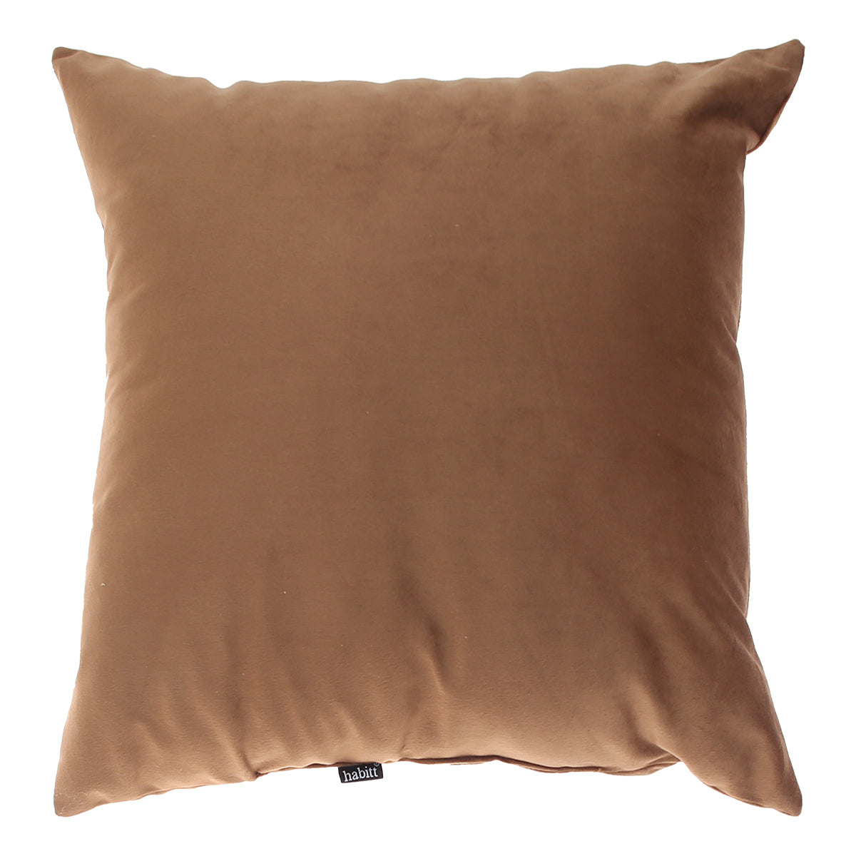 Velvet Filled Cushion 18x18" Brown