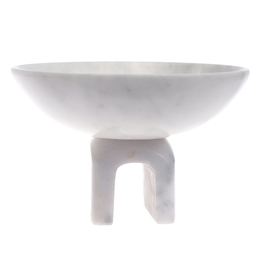 BOWL WITH LEG 9X9X5(White Marble Polish)
