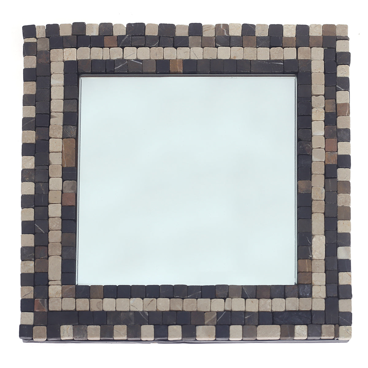 Square MirrorIn Mosaic.Black White.12x12