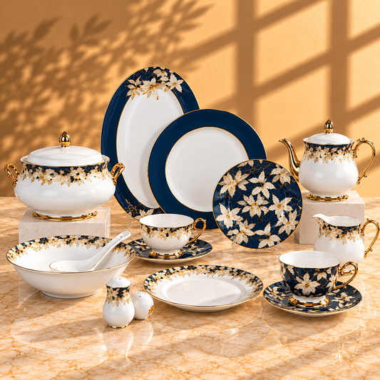 Premium Dinner Set – 65 & 89 Pieces | Complete Dinnerware Set for Family Dining & Entertaining