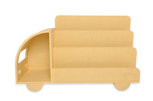 Wooden Cart Bookshelf – Kids’ Room Wall-Mounted Shelf