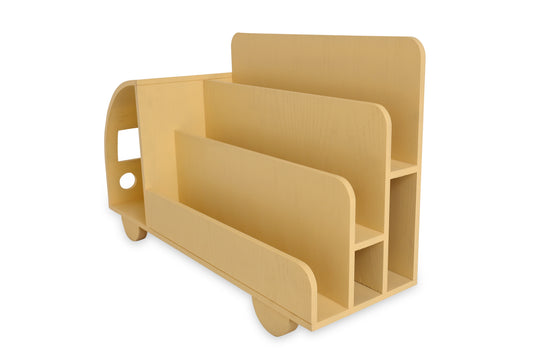 Wooden Cart Bookshelf – Kids’ Room Wall-Mounted Shelf