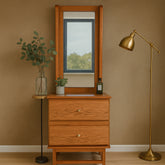 Harry N Dresser – Modern Wooden Vanity with Mirror & Storage Drawers - Habitt