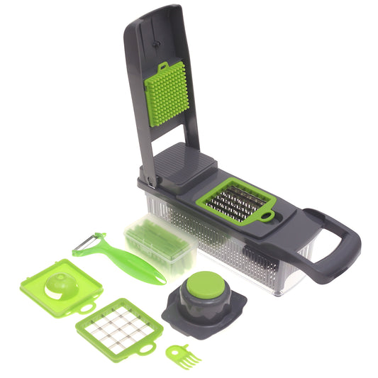 1pc Nicer Dicer 14-Piece Multi-Function Chopper & Slicer