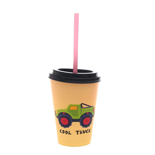 Cup with Straw – Orange