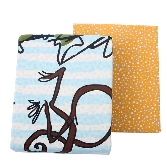 Giant Giraffe Single Bedding Set Blue - Habitt