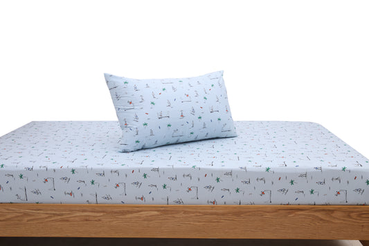 Single Bed Sheet 60x96 with 1 Pillow Cover