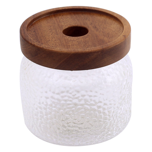 HAMMER GRAIN GLASS JAR - Habitt