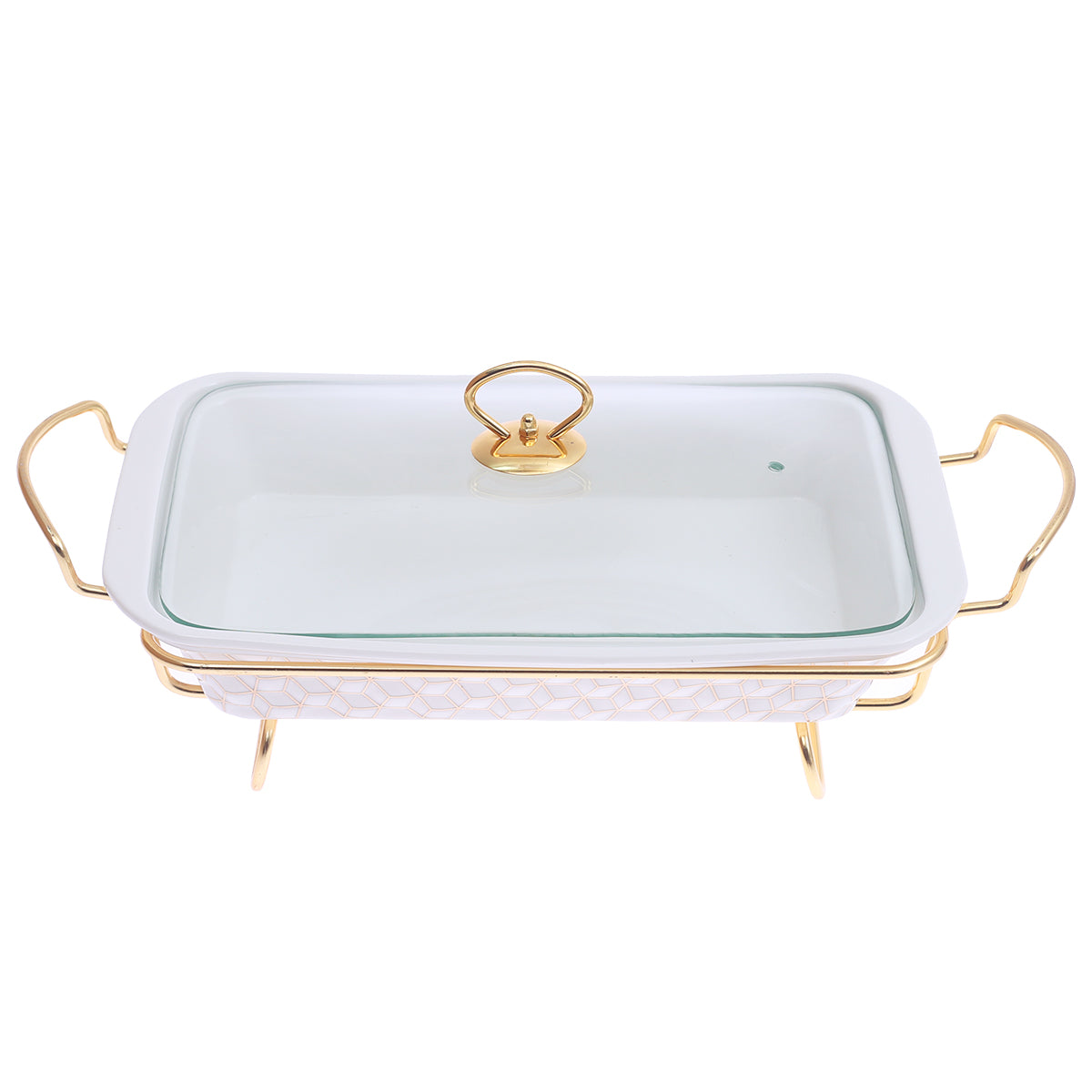 BR0147 14.5INCH RECT.CASSEROLE + STAND