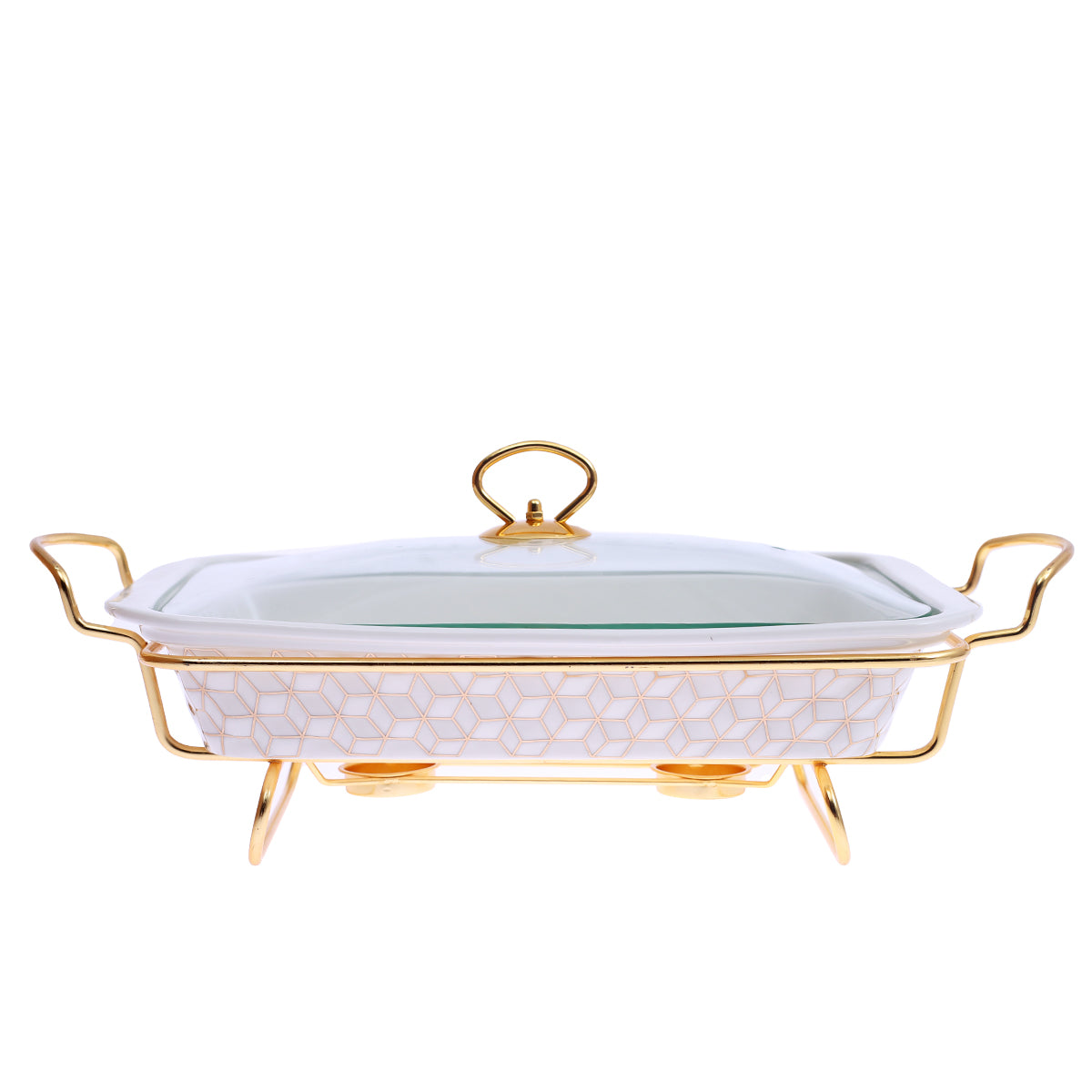 BR0147 14.5INCH RECT.CASSEROLE + STAND