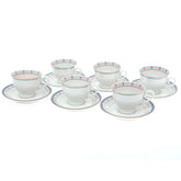 12Pcs Cup & Saucer Set Floral Elegance - Habitt