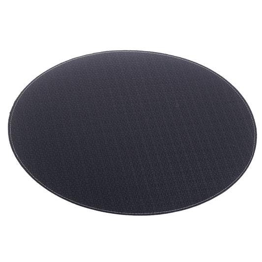 Mat Round Knitted (Bot/Same) Black - Habitt