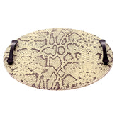 Snake Skin Leather Tray (Black & White) - Habitt