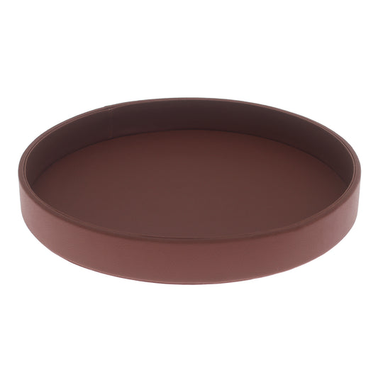 Round Platter Tray Brown