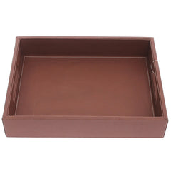 Leatherette Tray Brown M