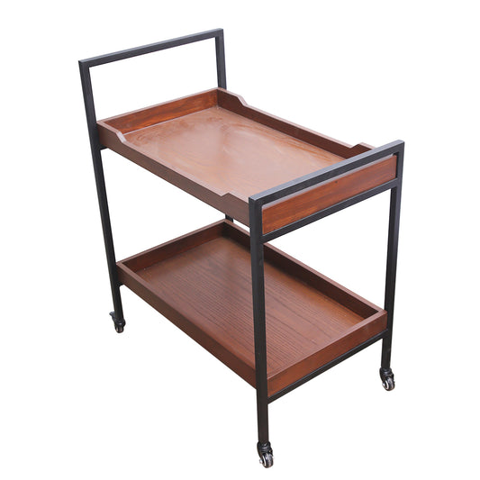 2 Step Wooden Tea Trolley New - Habitt