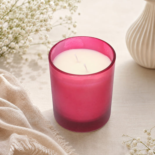 Glass Jar Candle Mughal Pink