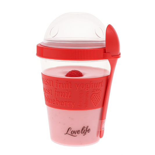 Portable Yogurt Cup with Spoon – BPA‑Free Snack Container for Yogurt, Parfaits & On‑the‑Go Snacks - Habitt