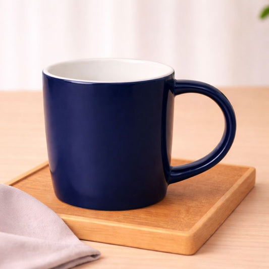 Glossy Navy Blue Ceramic Mug – Classic Coffee & Tea Cup