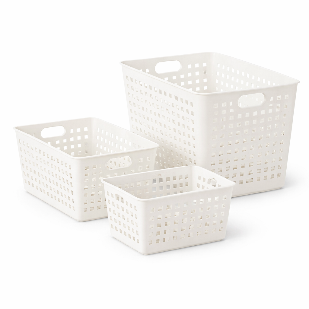 Imperial Multi Purpose Basket – Small / Medium / Large Plastic Storage Organizer - Habitt