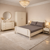 Harold Bedroom Set – Queen Size Bed, Dresser with Mirror & 2-Door Wardrobe - Habitt