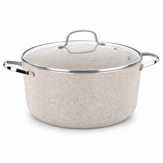 Granita Aluminum Casserole – Premium Nonstick Cooking Pot with Glass Lid (3.0L / 5.0L) - Habitt