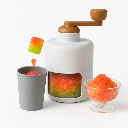 Manual Ice Shaver Machine – Hand Crank Ice Crusher for Desserts & Drinks