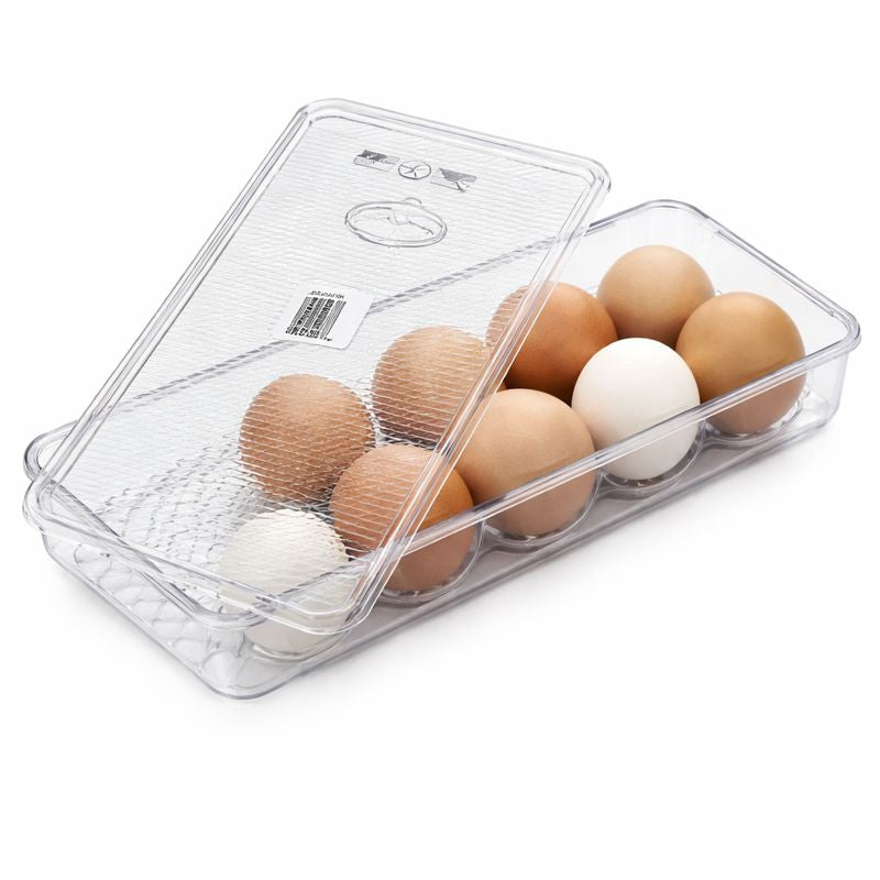 Plastic 10-Piece Egg Storage Box with Transparent Cover - Habitt