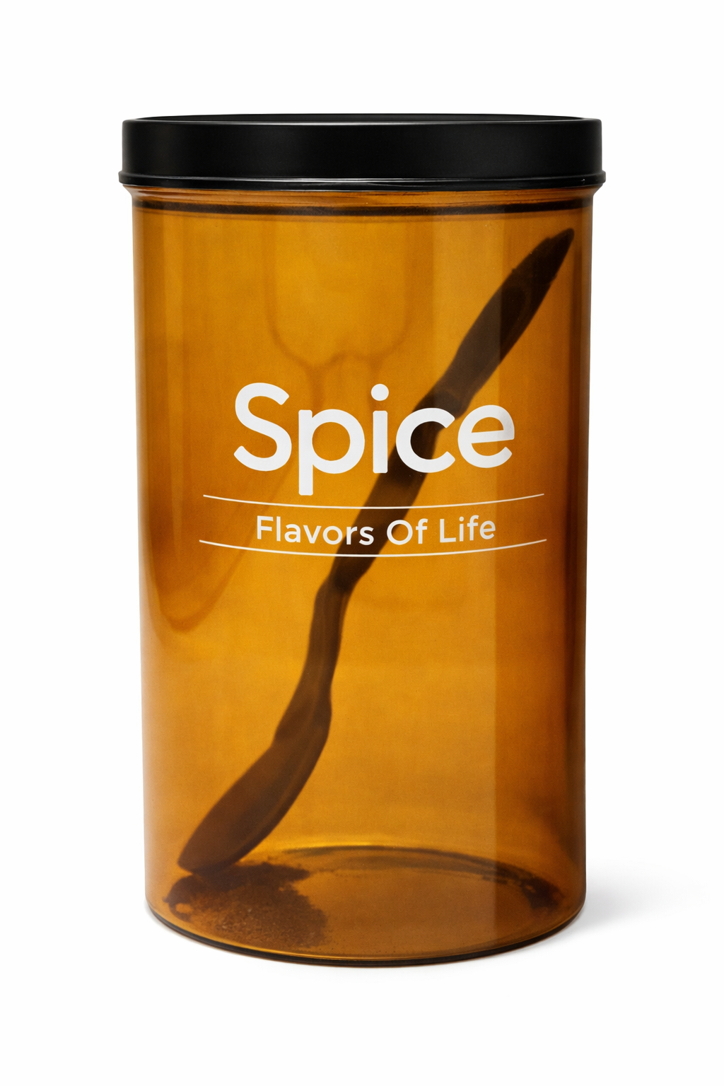 Kleeyo Brown Tea Storage Jar with Black Lid – Multipurpose Container for Tea, Coffee, Sugar & Kitchen Spices - Habitt