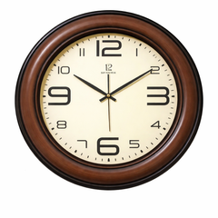 Heritage Wall Clock Dynamite Plain 22’’ – Classic Wooden Finish Large Analog Wall Clock - Habitt