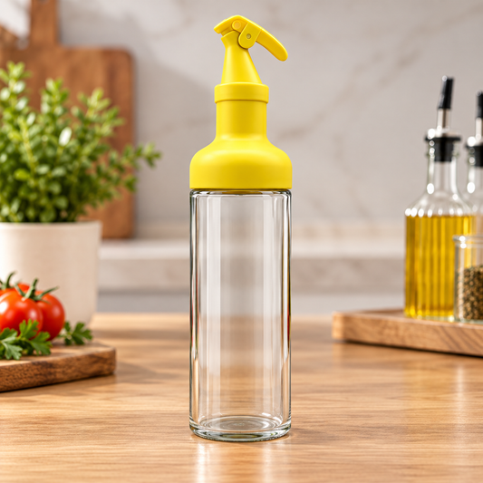 Assorted Oil Dispenser Bottle with Yellow Nozzle – 500 ML