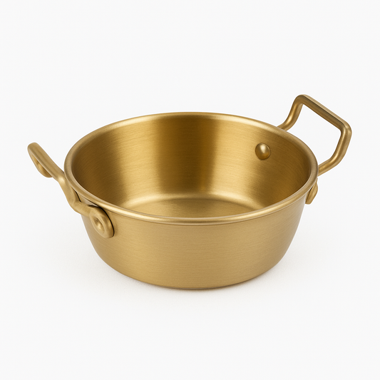 Eared Rice Bowl – Elegant Gold Finish Serving Bowl