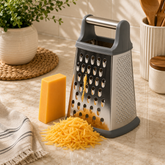 4-Sided Stainless Steel Grater with Metal Bar Handle