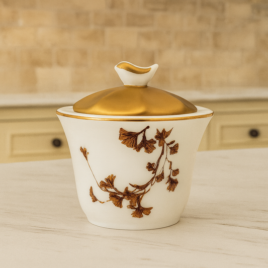 Luxury Flower Sugar Pot – Elegant Ceramic Storage Jar