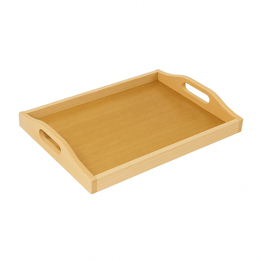 1Pc Natural Wooden Serving Tray Set – 13"
