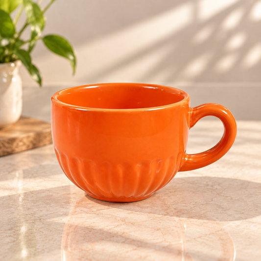 Orange Ceramic Mug | Stylish Coffee & Tea Cup for Everyday Use
