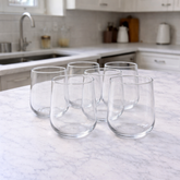 Clear Straight Tumbler Set – 6Pcs 470ml - Habitt
